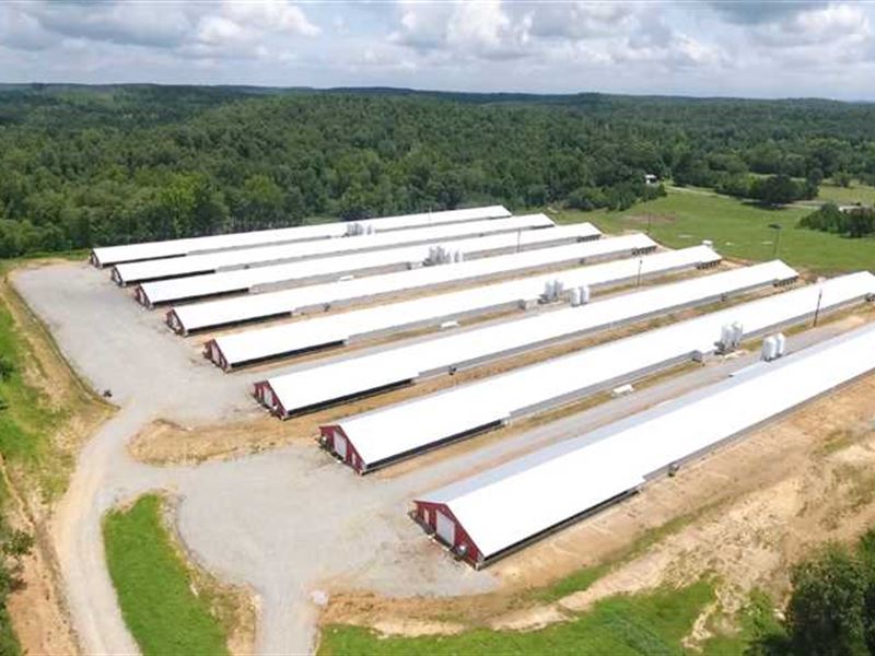 8 Omp Poultry Houses Built in 2017, Ranch for Sale in Arkansas, 144713