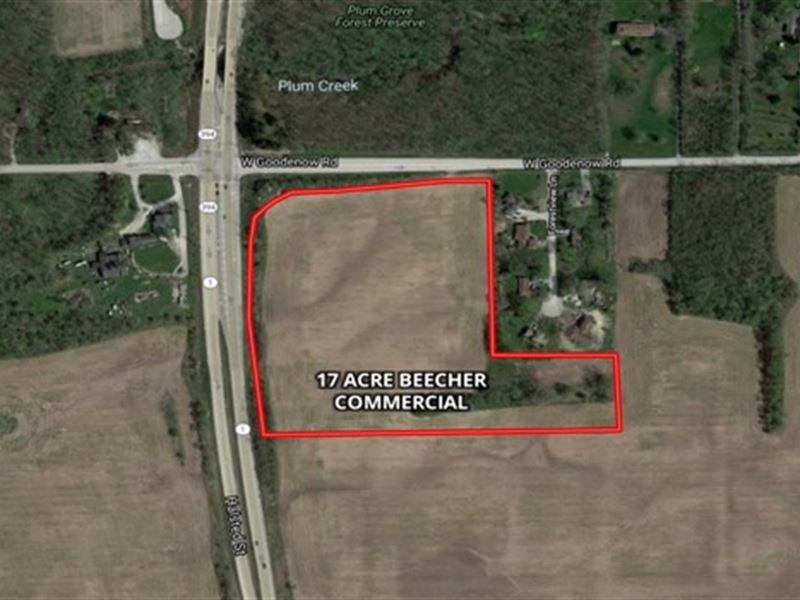 17 Acre Beecher Commercial Corner : Beecher : Will County : Illinois