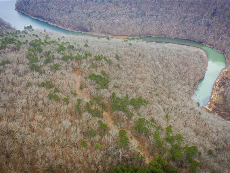 53 Ac, 3,500 Ft. of Lake Frontag : Edgemont : Cleburne County : Arkansas