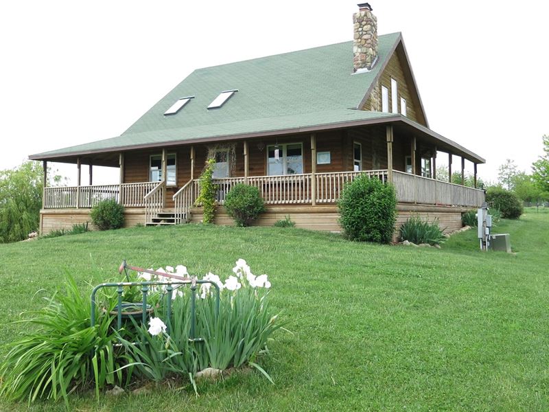 Log Home for Sale On 20 Acres M/L, Ranch for Sale in Missouri, 279771