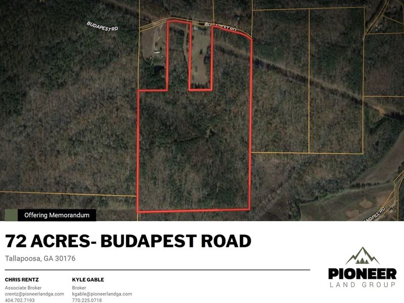 72 Acres, Budapest Road : Tallapoosa : Haralson County : Georgia