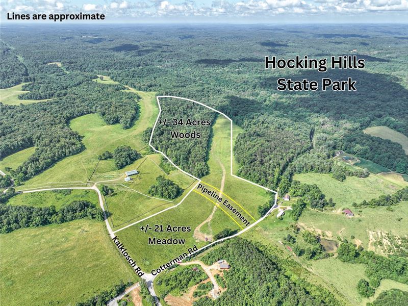 Cotterman Rd, 55 Acres, Hocking : Logan : Hocking County : Ohio