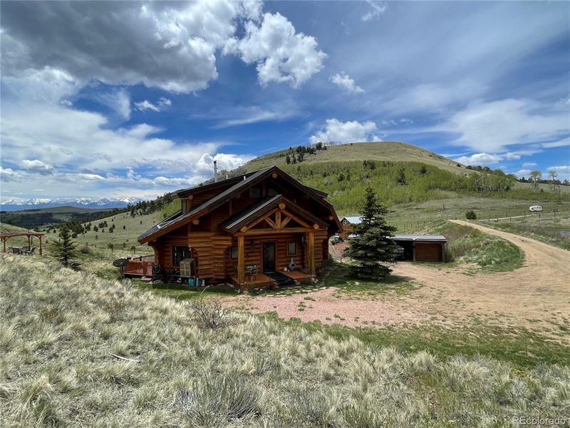 Mountain Log Home on 38 Acres : Cotopaxi : Fremont County : Colorado