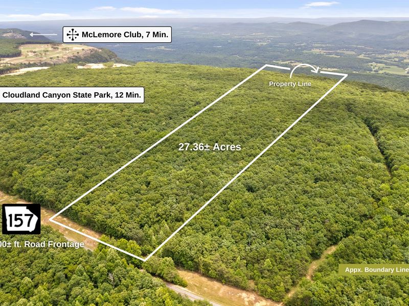 27.36+/- Acres on Lookout Mountain : Menlo : Walker County : Georgia