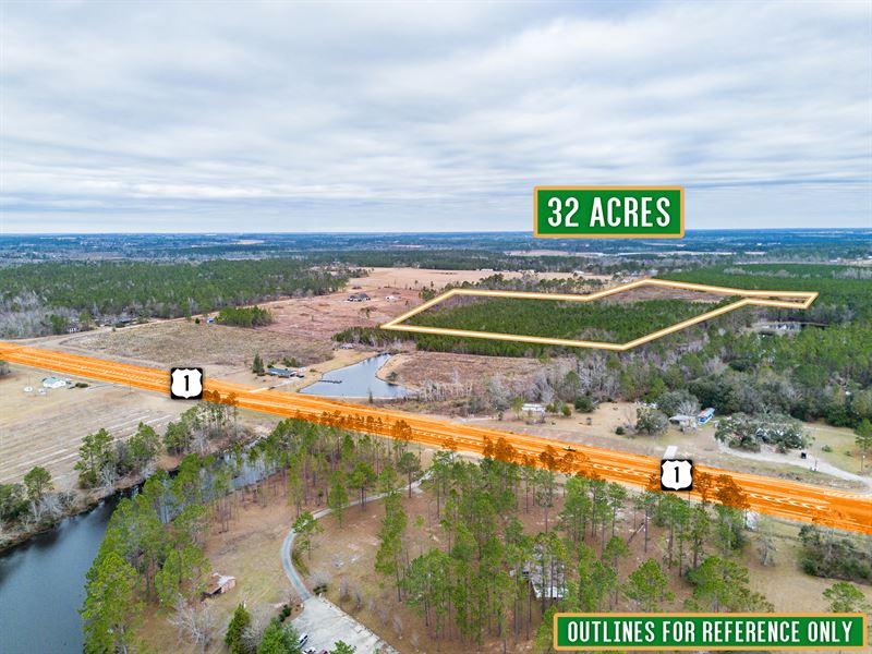 Tract 2, 32 Acres Prime Land : Lyons : Toombs County : Georgia