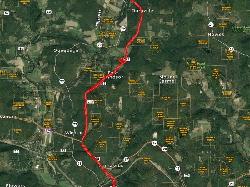 Unique 16 Mile Former Railroad Bed : Afton : Chenango County : New York