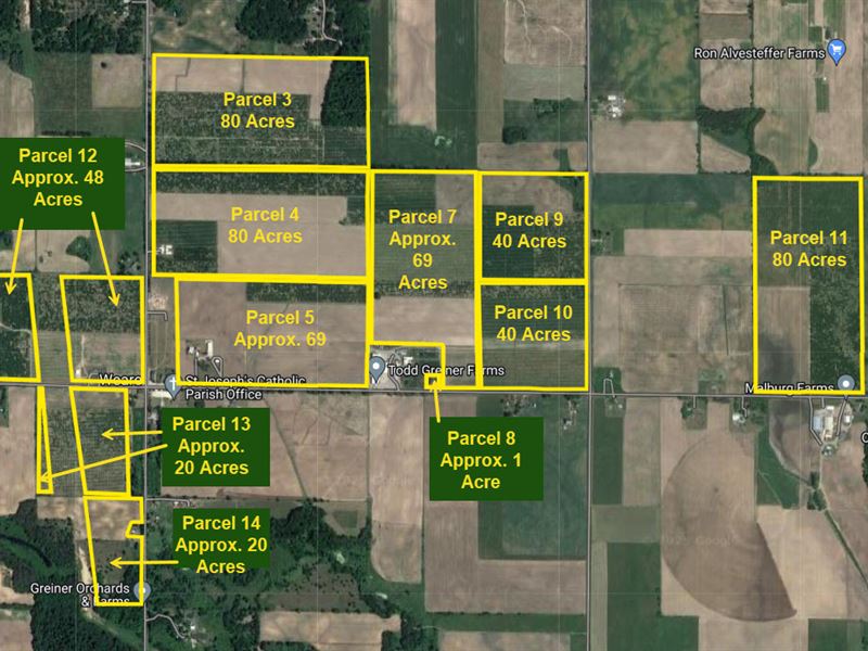 Over 900 Acres of Prime Farm Land : Hart : Oceana County : Michigan