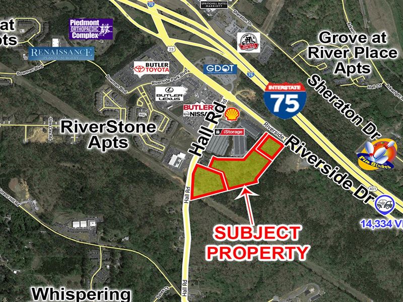 14.24 AC Multifamily Site for Sale : Macon : Bibb County : Georgia