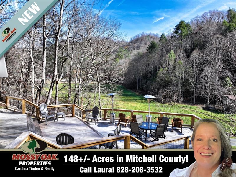 148 Acres and Two Gorgeous Homes : Green Mountain : Mitchell County : North Carolina